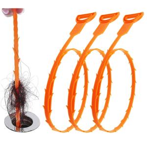 kuimi123 1pc Drain Clog Remover 63.5 Cm Drain Snake Hair Catcher Shower Drain Drain Cleaner For Sewer Kitchen Sink Bathroom Tub Toilet Clogged Drains Relief Cleaning Tool