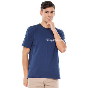 Esperanza Kaos Polos T-Shirt Cotton 20s Biru Navy Pria Wanita Dewasa