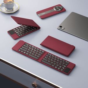 คีย์บอร์ดพับได้แบบโบว์ คีย์บอร์ดบลูทูธสัมผัสอัจฉริยะ คีย์บอร์ดไร้สายแบบพกพา สำหรับโน้ตบุ๊ก ศัพท์มือถือ แท็บเล็ต ของขวัญ