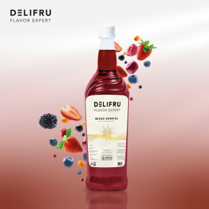 Mixed Berries Syrup Delifru 1 Liter - Sirup Aneka Buah Beri Premium