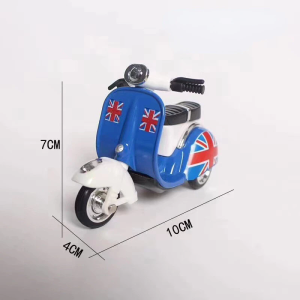 Q Edition Cure Mini Vintage Sheep alloy motorcycle model three-wheel pedal car toy