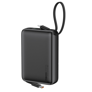 [CCC Power Bank] Recci 20000mAh Power Bank 22.5W with Dual Cables Fast Charging 3C Certification Approved in China (RPB-P63)