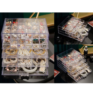 Jewelry Storage Box / Transparent Bracelet Storage Box / Earring Necklaces Jewelry Drawer / Dustproof Rainbow Culture
