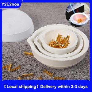 【Local shipping】 High Temperature Quartz Silica Melting Crucible Dish Bowl Pot Casting Gold Silver Metal Jewelry Casting Container