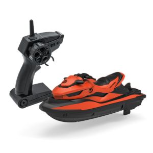 BEIBEI พลาสติก เรือยนต์ควบคุมระยะไกลความเร็วสูง จ็อทสกี ไม่ซึมน้ำ เรือเร็วไร้สาย 2.4g ของเล่นเรือน้ำ แบบพกพา โมเดลจำลองเรือไฟฟ้า ของเล่นเด็ก