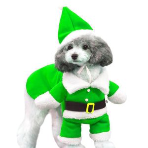 Clothes For Pets Dog Warm Clothing Transformer Santa Claus Pet Fall and Winter Pet Clothes Christmas Set