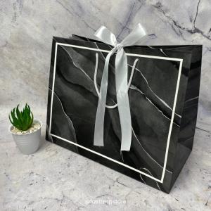 Paper Bag Motif MR Hitam Lanscape & Potrait Tas Kado Premium Souvenir Wedding Ultah Keren Simple