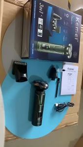 Kemei 3 in1 Rechargeable Electric Shaver Beard Facial Hair Trimmer Razor Shaver For mens KM-2808