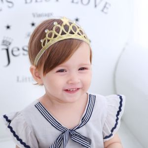 Baby headband crown childrens elastic hair accessories baby headband girls headgear full moon first birthday