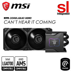 MSI MEG CORELIQUID S280 AIO Liquid Cooler with 2.4” IPS Display
