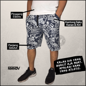 CELANA PENDEK SELUTUT KNEE LENGTH BAHAN BABYTERRY SUPER BIG SIZE JUMBO XXL