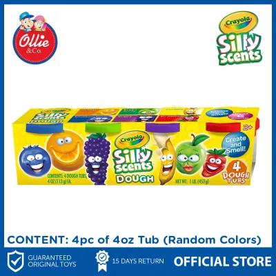 Crayola Silly Scents Pack of 4pcs 4oz Tub Scented Dough