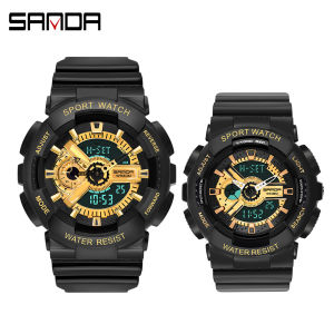 SANDA Fashion Mens Watches Sport Casual Men Women Top Brand Luxury Waterproof Outdoor Watch LED Digital Quartz Electronic Clock Couple Watch
