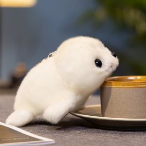 ZHONGMEET Stuffed Animals Seals Plush Toy Big Eyes Sea World Sea Lion Plush Lovely Soft Cute Stuffed Seals Decor