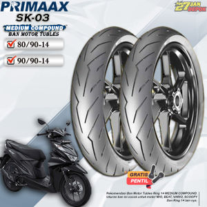 Ban Motor Beat Primaax SK03 Ring 14 Tubles Ban Motor Tubeless Mio Beat Vario Scoopy Ring 14 Tubles