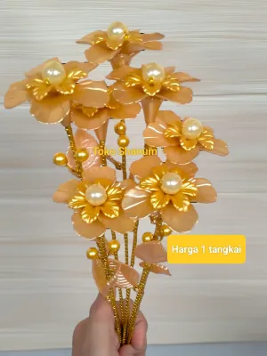 Harga 1 tangkai Bunga mawar gold/ Bunga akrilik/bunga viral/bunga emas/prakarya