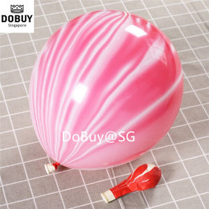 🔥SG LOCAL STOCK🔥10" Agate Marble Balloons Colorful Latex Air Balloon for Baby Shower Birthday Party Decor Kids Party Supplies Blue Pink Yellow Purple Green Black Agate Marble Balloons Colorful Latex Air Balloon Birthday Party