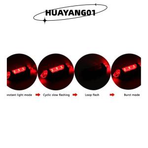 HUAYANG01 [HOT FASHION] Bicycle Light LED Waterproof Rear Tail Light USB Rechargeable Bike Light Mount Cycling Safety Warning Light Bicycle Accessories