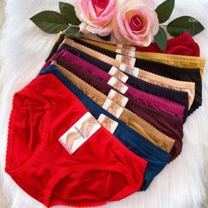 Combo 10 quần lót nữ thông hơi (191)gấm lạnh co giản thoáng mát thấm hút mồ hôi lᴏại 1 size từ 55 - 75Kg - Đồ Lót Quỳnh Anh