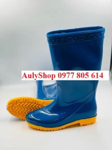 Ủng lao động Trường Thịnh màu xanh đế vàng cứng size 38-42 ủng lao động cho nữ ủng lửng ủng làm vườn