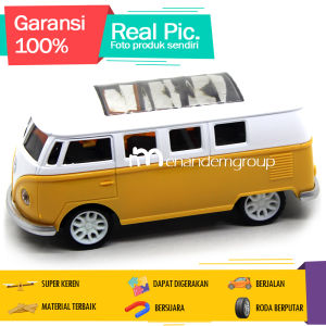 Mainan Anak Mobil Mobilan Klasik VW Combi T2 Bus Suara LED Buka Pintu
