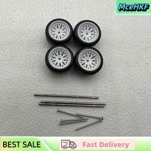 MceHKF Innovative ABS Basic Modified Parts Vehicle Toy For Hotwheels Tomica Mini GT 1 Set 1 64 Model Car Wheels With Rubber Tires