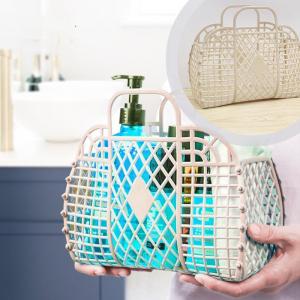 Portable Shower Basket Detachable Foldable Handheld Bathroom Items Snack Sorting Basket Jelly Bags Home Storage Organization