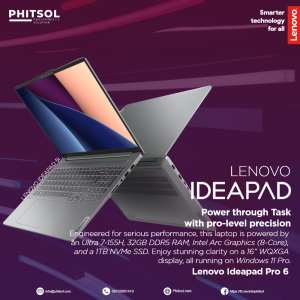 Lenovo Ideapad Pro 5i 16" Gaming Laptop | Intel Arc Graphics | 32GB RAM | 1TB NVMe SSD | New