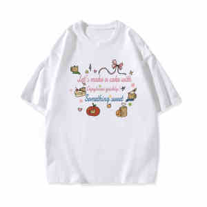 T-Shirt Wanita Lengan Pendek Ukuran Besar  Motif Kartun & Tulisan Inggris Gaya Korea  Katun Tipis Bernapas 2025  Desain Longgar Nyaman Minimalis  Baju Kasual Eksklusif Kerah Bundar  Manis dan imut  Rasa mewah dan premium  Serbaguna  Tops  Slip - on