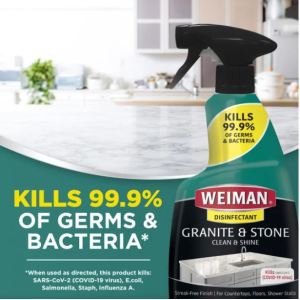 Weiman Disinfectant Granite & Stone Clean & Shine Citrus Scent 16Fl oz