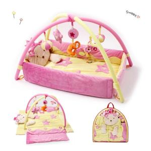 เพลยิม เพลแมท ที่นอนเด็ก เบาะรองนอน โมบายดนตรี ของเล่นเสริมพัฒนาการ: Pink Sea Sand ด้วย Smart Kiddy Shop