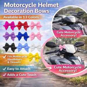 🎀Motorcycle Helmet Bow Decoration Detachable 3D Bow Ears Waterproof Helmet Bow Sticker Electric Scooter Helmet Decorations 摩托车头盔装饰蝴蝶结