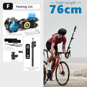 20230529สำหรับกล้องเพื่อการกีฬาแอคชั่นโกโปร Insta360อุปกรณ์เสริมและที่จับโทรศัพท์มือถือจักรยานไม้เซลฟี่กันลื่นที่ยึดแฮนด์ตัวยึดโทรศัพท์อุปกรณ์เสริมจักรยานหมุนได้