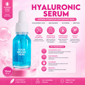 Hyaluronic Serum 15ml - With Niacinamide Glycerin and Hyaluronic Acid for Smooth Glowing Skin