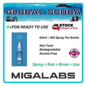 Migalabs Defog Anti Fog Antifog Spray 60ml for Scuba Mask Diving Mask Snorkelling Mask Freedive Mask