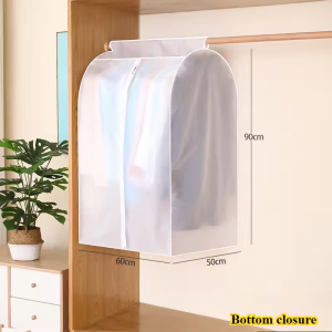 Clothes Dust Cover Clothes Storage Hanging Clothes Suit Coat ​Dust Cover Home Storage Bag Hanging Organizer Waterproof Dustproof Clothes Wardrobe Storage