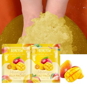 Jelly Pedicure Foot Soak Packets Foot Soak Salts Pedicure Foot Soak For Feet Tired Foot Odor Nail Discoloration Feet Softens Calluses Pedicure Foot Gel (Jasmine*5)