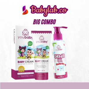 YOUBABY | BIG COMBO BABY CREAM SHOWER GEL DEMAM BATUK SELSEMA EKZEMA RUAM KULIT SENSETIF MASSAGE OIL DEMAM KUNING