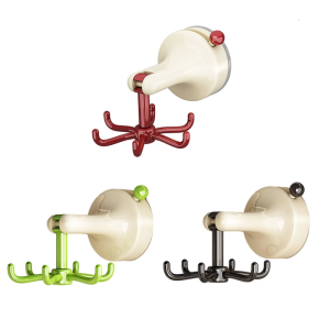 Không Khoan núm hút cao su Kệ 6 Móng Vuốt Phòng Tắm Tổ Chức Nhựa lưu trữ tiết kiệm không gian Giá Cho Nhà Bếp Văn Phòng Bàn