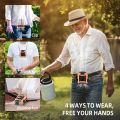 Orashare K50 10000mAh Multifunctional Portable Waist Fan 5 Speed Adjustable Hanging Neck Fan Strong Wind With Powerbank and LED Light Up to 40H Cooling Suitable for Outdoor Camping Trip. 