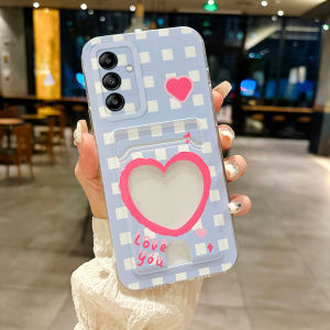 Phone Case for Samsung A57 5G A37 5G A17 5G A07 LTE New 2026 Cute Heart-shaped Pattern with Card Pocket Design Soft Silicone Casing for Galaxy A37 5G A57 5G Phone Cover Case