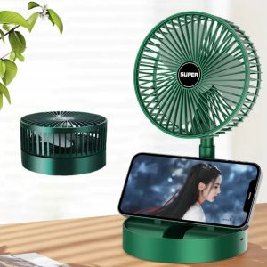 Quạt Tích Điện Để Bàn Mini Gấp Gọn - Xoay 360 Độ 3 Tốc Độ Pin Dung Lượng Lớn