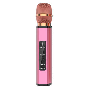 Micro không dây thông minh di động đa chức năng micro hát karaoke Bluetooth không dây với loa kép máy phát nhạc KTV mini USB tại nhà.