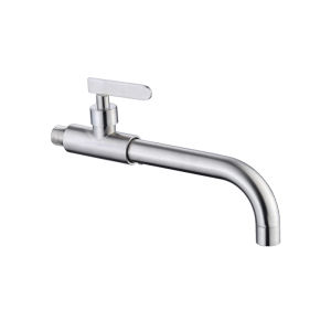 BAOKEMO Stainless Steel Rotatable Wall-Mounted Single Cold Water Faucet – For Sinks Gardens and Pools