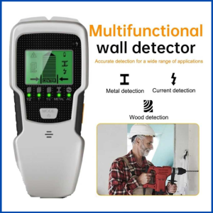 COD Alat deteksi emas kayu kabel tembok rumah Detektor Logam Kayu 5 in 1 Wall Scanner Alarm LCD