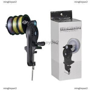 minglieyue2 เครื่องม้วนสายเบ็ดตกปลาแบบพกพาเครื่องม้วนเอ็นตกปลาแบบปรับได้เครื่องม้วนสายเบ็ดสำหรับแท่งหนา บาง