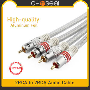 CHOSEAL 2RCA to 2RCA Audio Cable Male to Male Gold-Plated RCA Audio Cable for Home Theater DVD TV Amplifier CD Soundbox