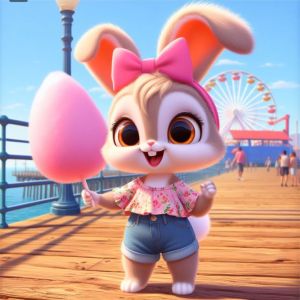 Hình ủi dán nhiệt Mẫu Thỏ nâu cute MKKG7 (Nhiều kích cỡ & Mẫu)
