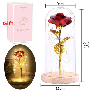 Eternal Rose Light valentines gift ideas Led Galaxy Rose Eternal Rose with Led Light in Glass Dome Artificial Flower gifts for Womens Day Anniversary Wedding Anniversary Christmas