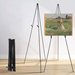 BINGHEI Installation-Free Art High Steel Easel Painting Sketch Quick Set-Up Painting Easel Shelf Sketch Drawing Durable Tripod Display Shelf Art Supplies